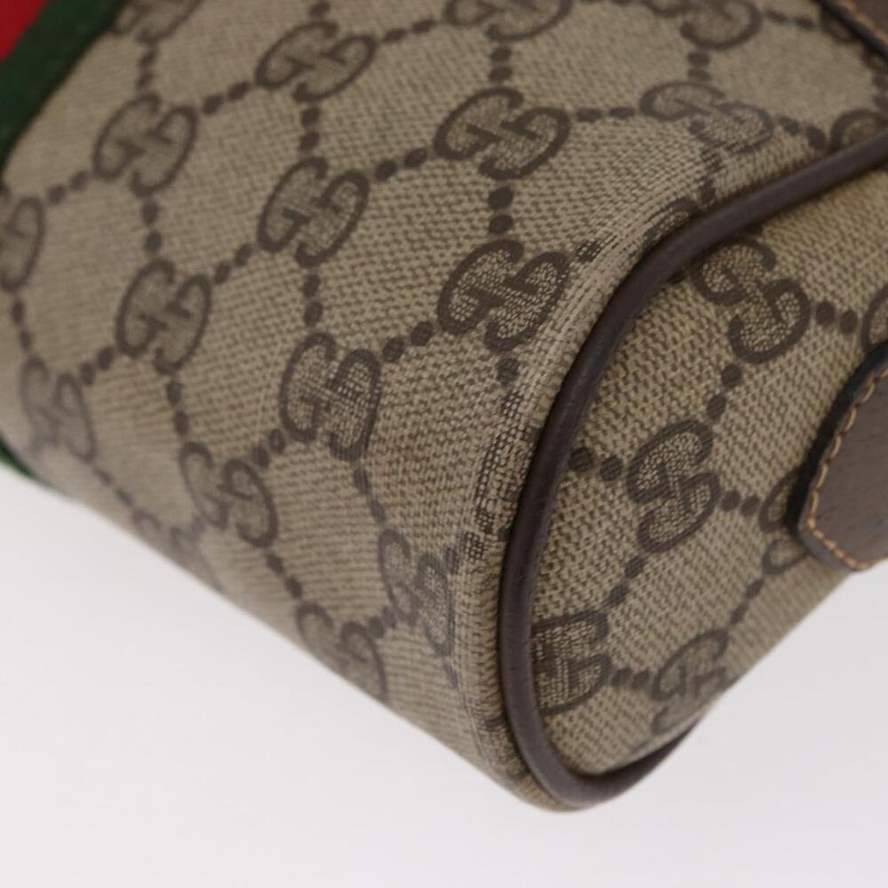 GUCCI GG Supreme Web Sherry Line Bag PVC Beige Gold 32 02 004 Auth 151575 - Picture 15 of 16